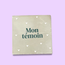 carreau à accrocher mon témoin vert sauge coeurs blancs studio meuk