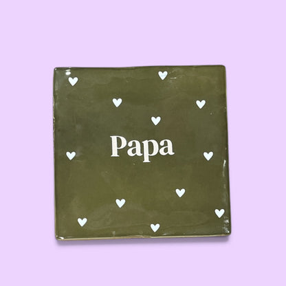 carreau à accrocher papa olive coeurs blancs studio meuk