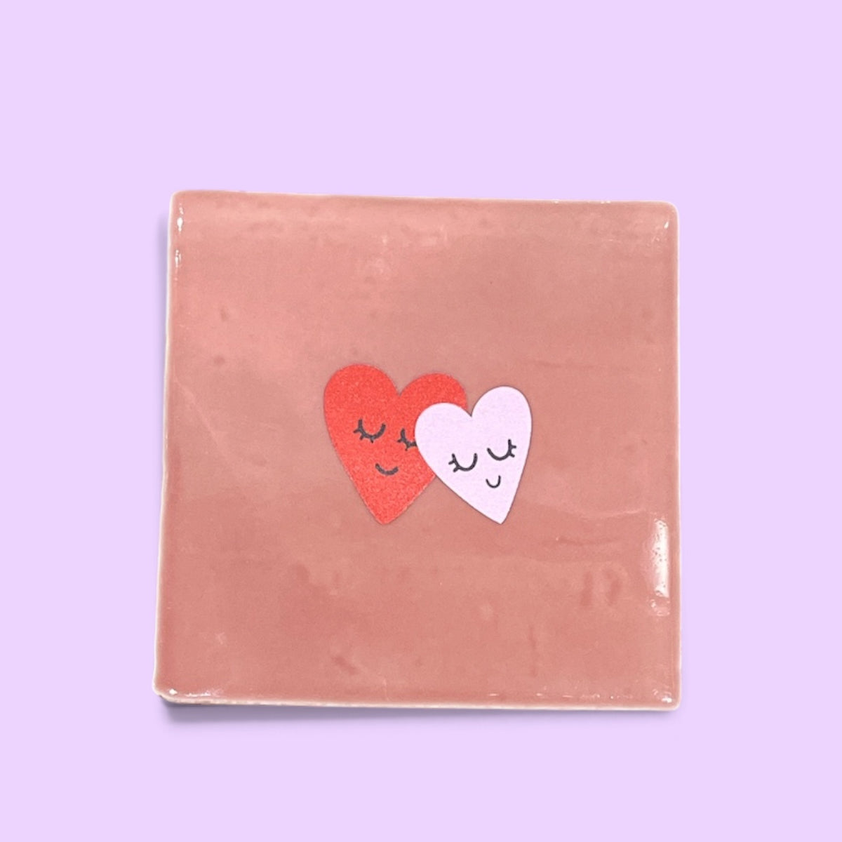 carreau coeurs yeux fermés rose foncé studio meuk