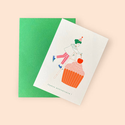Carte - Joyeux anniversaire (Cupcake)