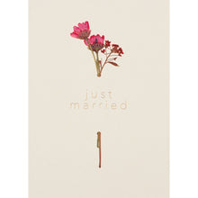 Carte - Just married fleurs séchées