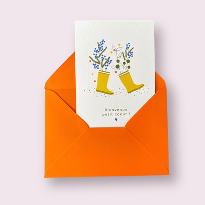 Carte - Bienvenue petit coeur