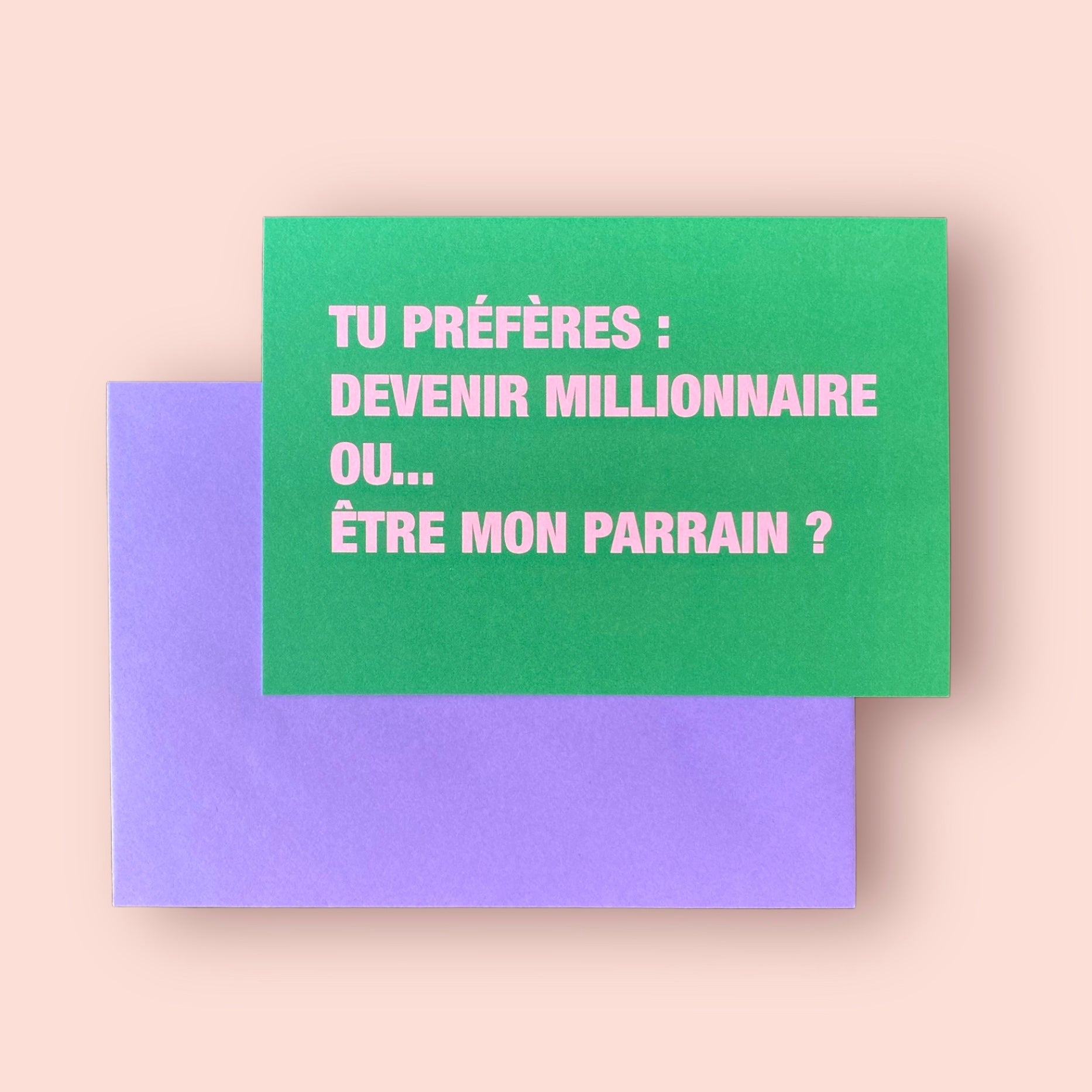 Carte - Millionnaire ou... être mon parrain ?