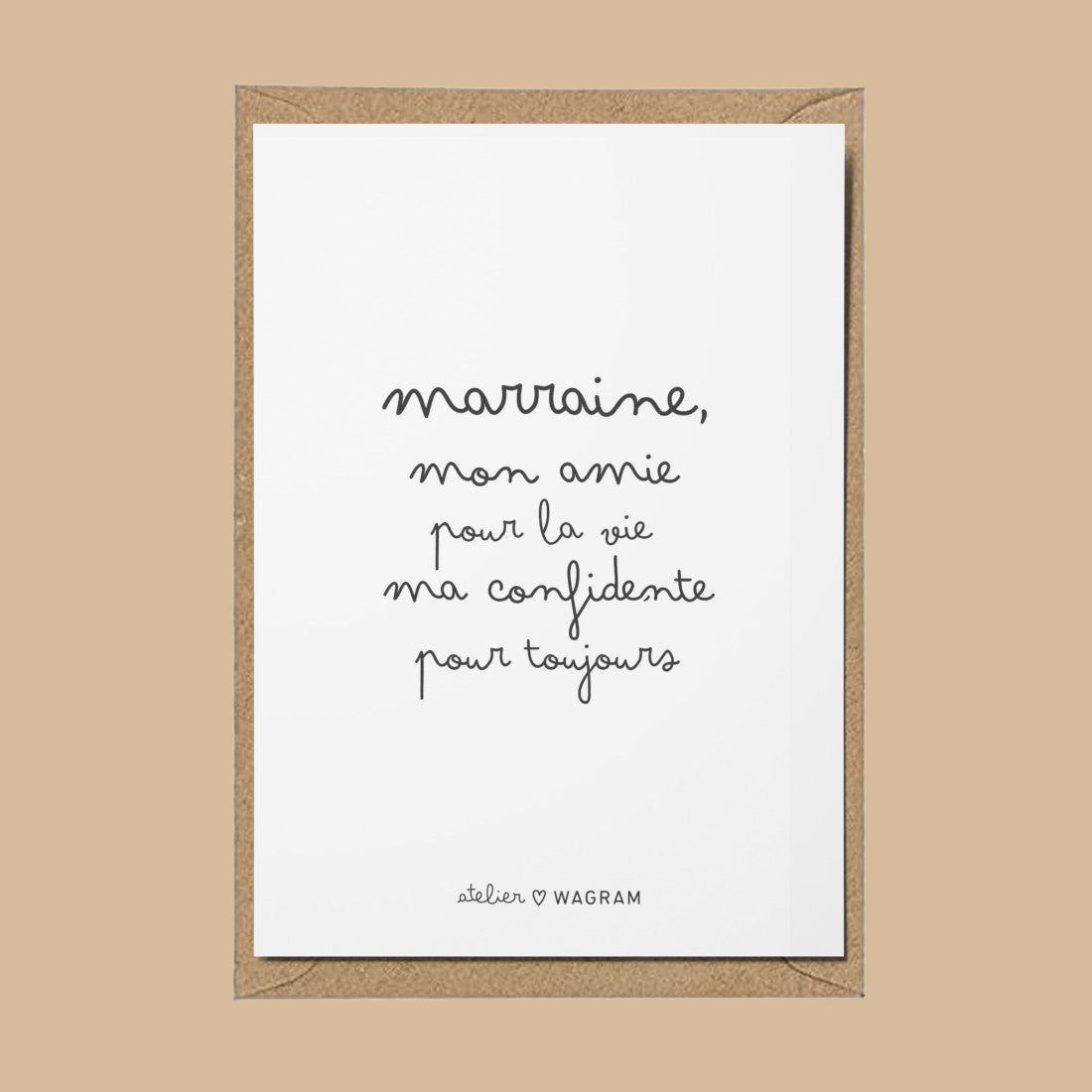 Carte - Marraine, mon amie pour la vie