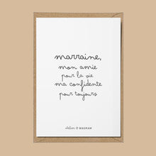 Carte - Marraine, mon amie pour la vie