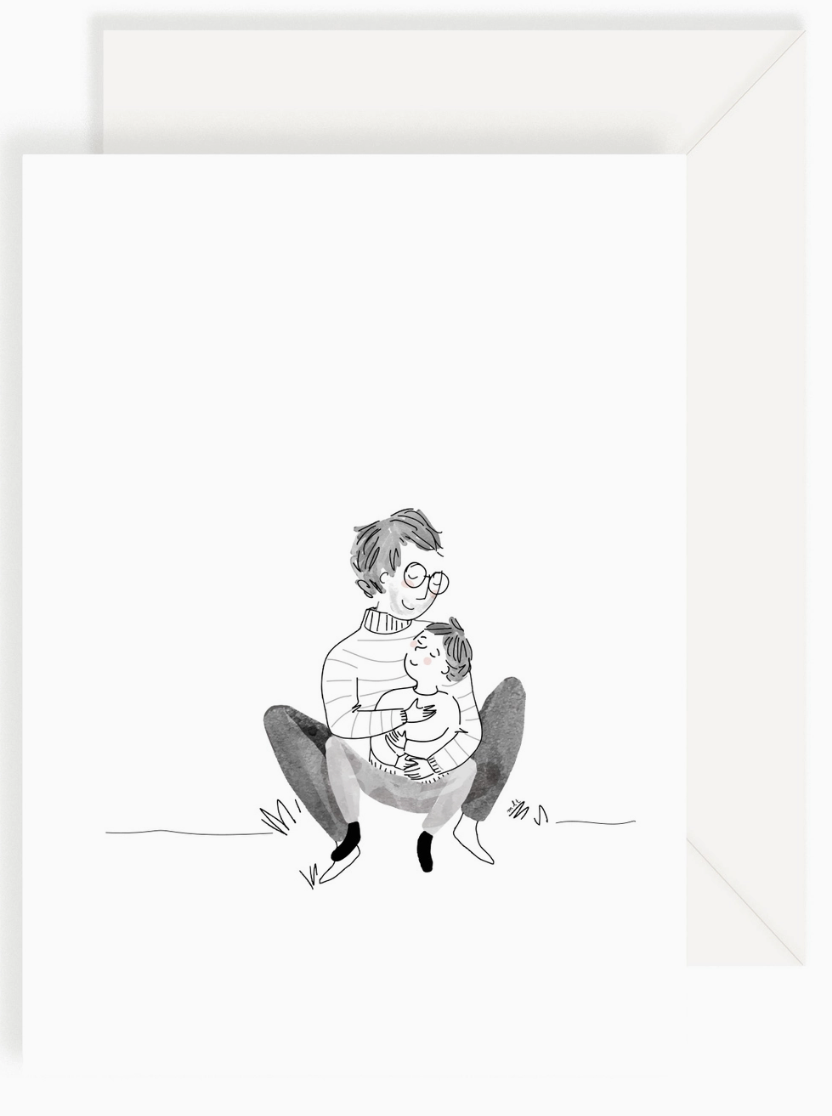 Carte - Tendresse papa et son fils