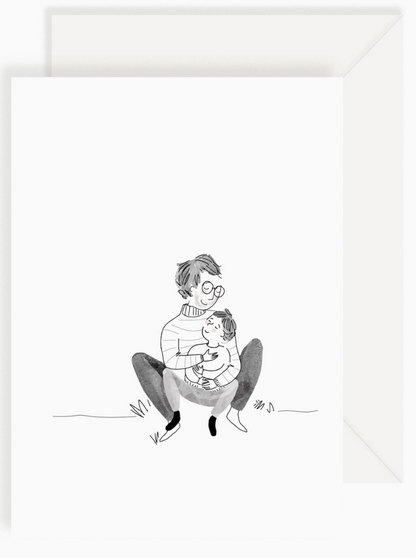 Carte - Tendresse papa et son fils