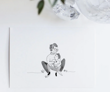 Carte - Tendresse papa et son fils