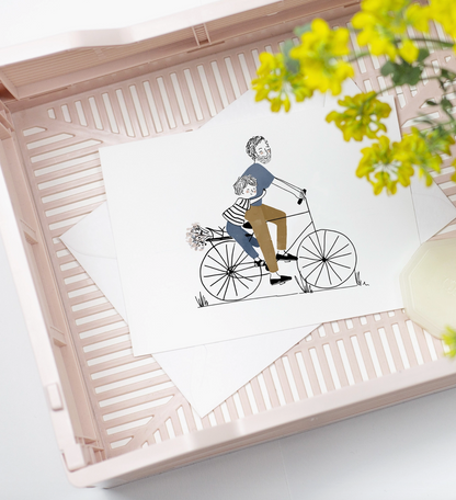 Carte - Vélo papa et garçon