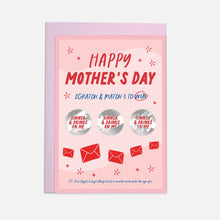 carte happy Mother's Day scratch & match