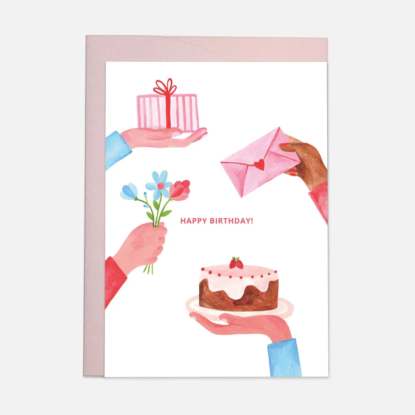 carte happy birthday gateau cadeau 