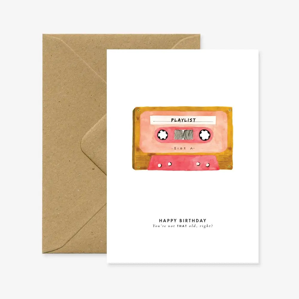carte happy birthday radio cassette ATWTS