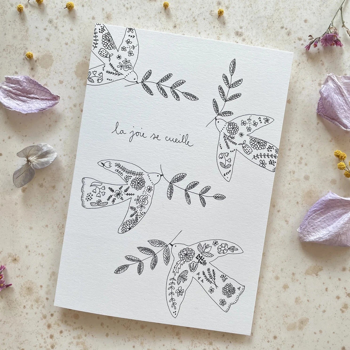carte la joie se cueille papillonnage
