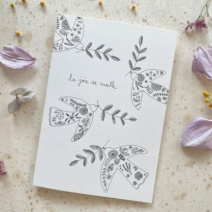 carte la joie se cueille papillonnage