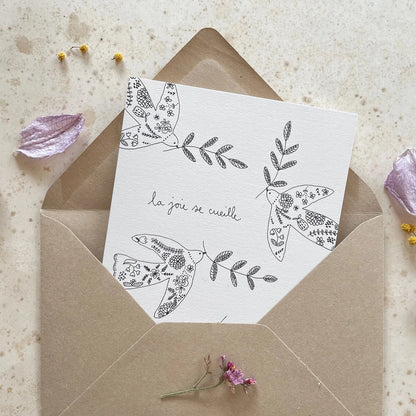 carte la joie se cueille papillonnage