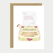 carte lettre mum machine à écrire ATWTS