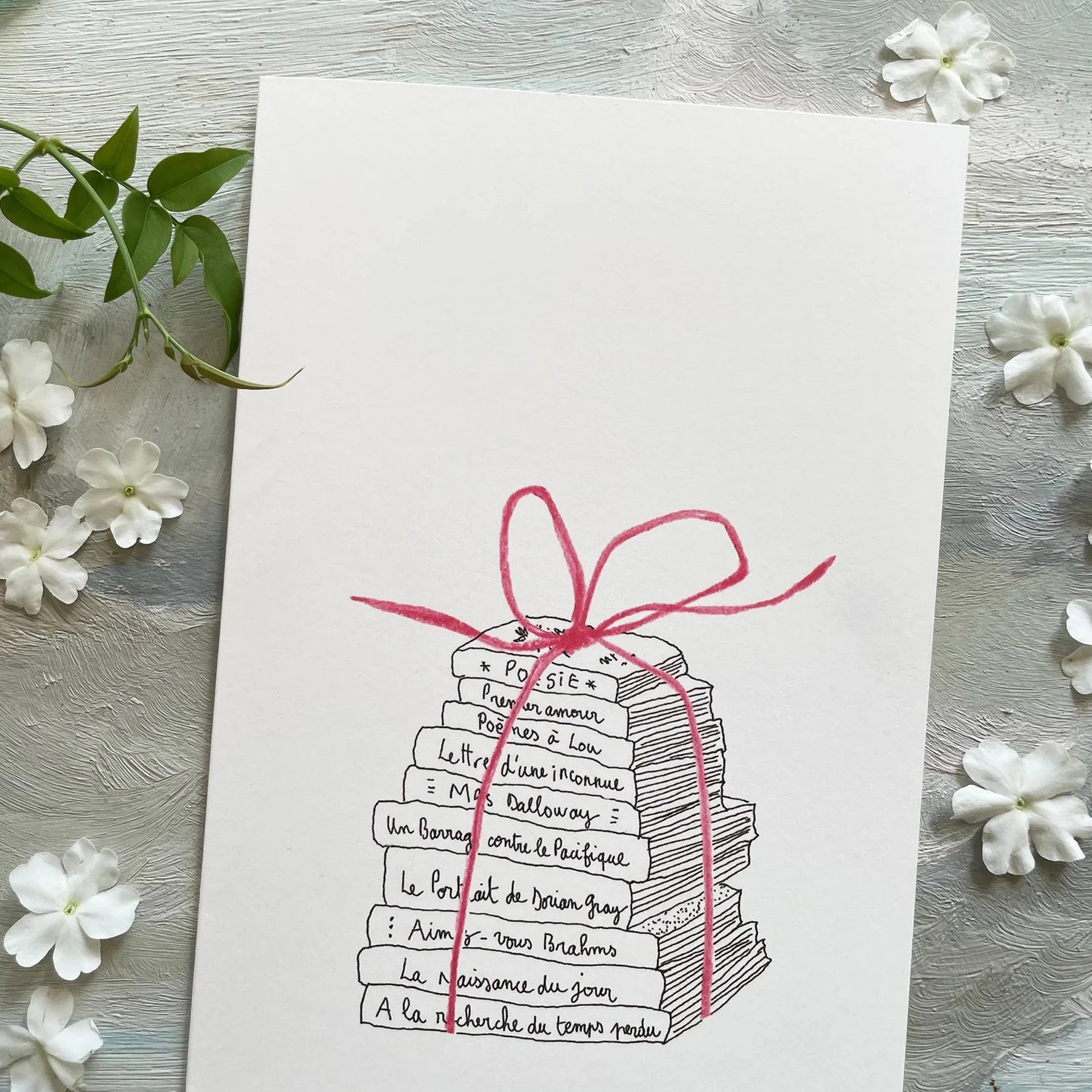 carte même les mots sont des cadeaux papillonnage
