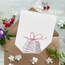 carte même les mots sont des cadeaux papillonnage