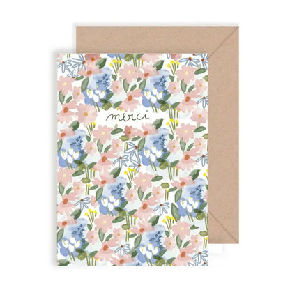 carte merci champs de fleurs my Lovely thing