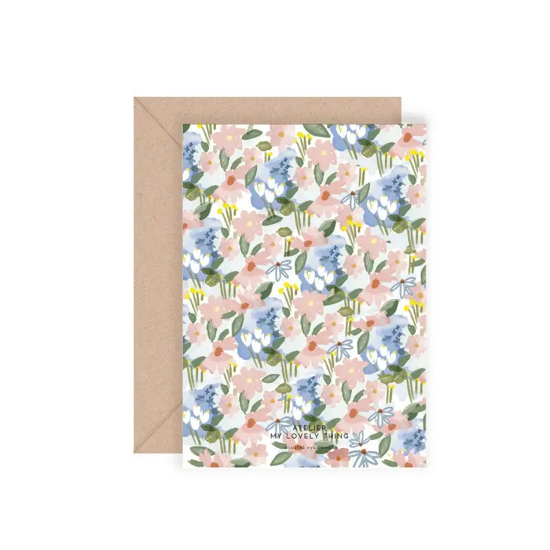 carte merci champs de fleurs my Lovely thing