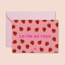 carte rose la vie en rose ma petite vie