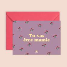 carte violette tu vas être mamie ma petite vie