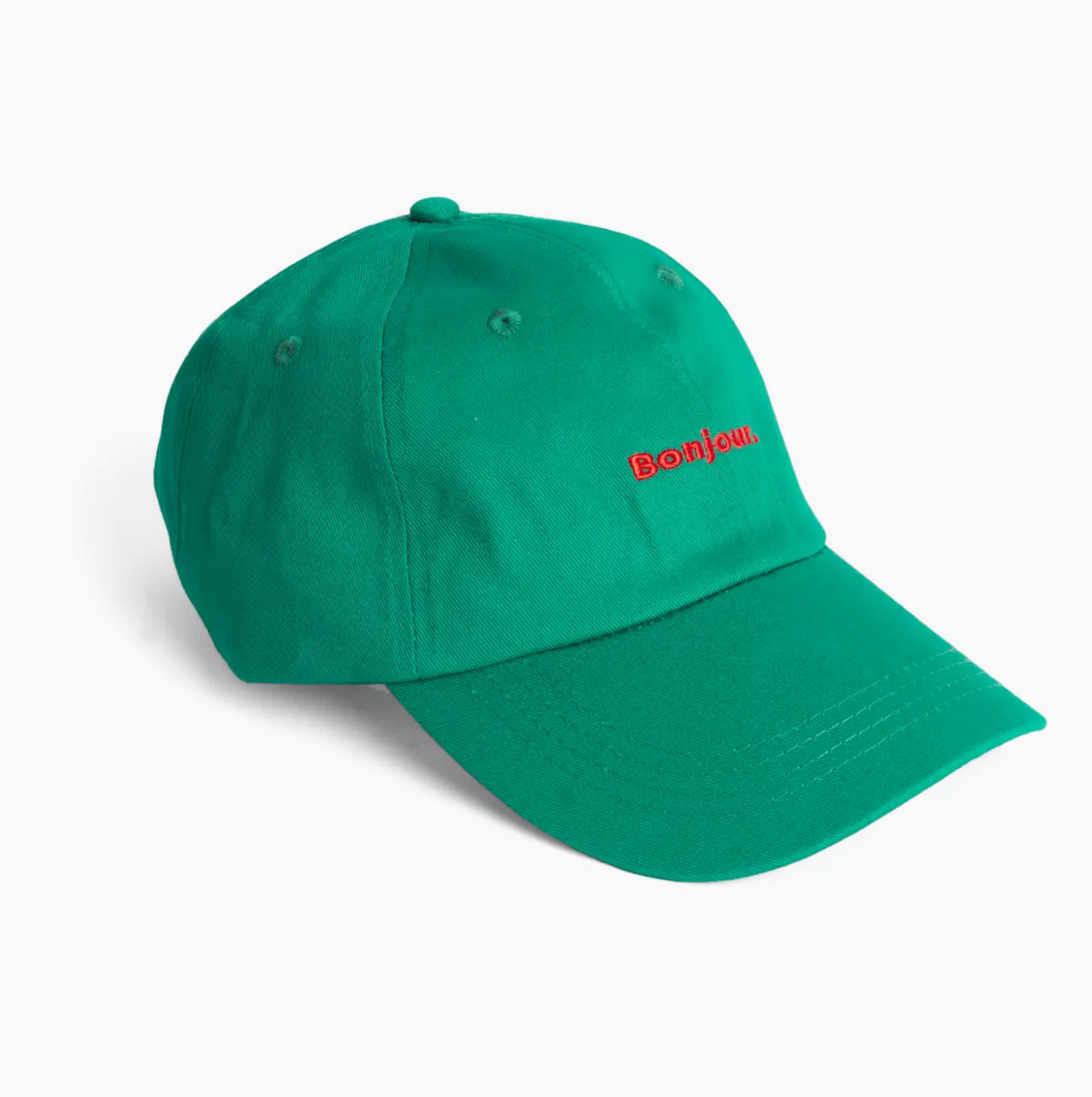 Casquette Bonjour verte - Adulte