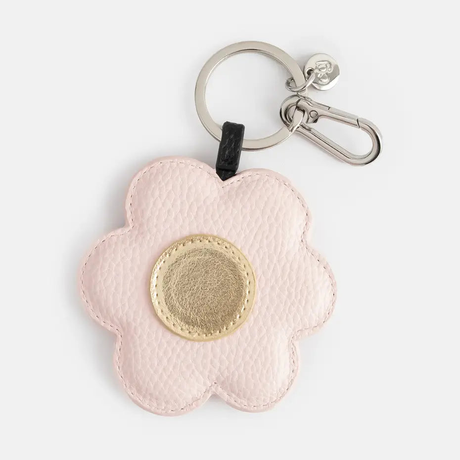 charm de sac fleur rose et or