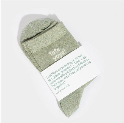 Chaussettes paillettes vert - Tata yoyo