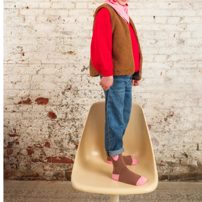 Chaussettes enfant 24/30 - marron