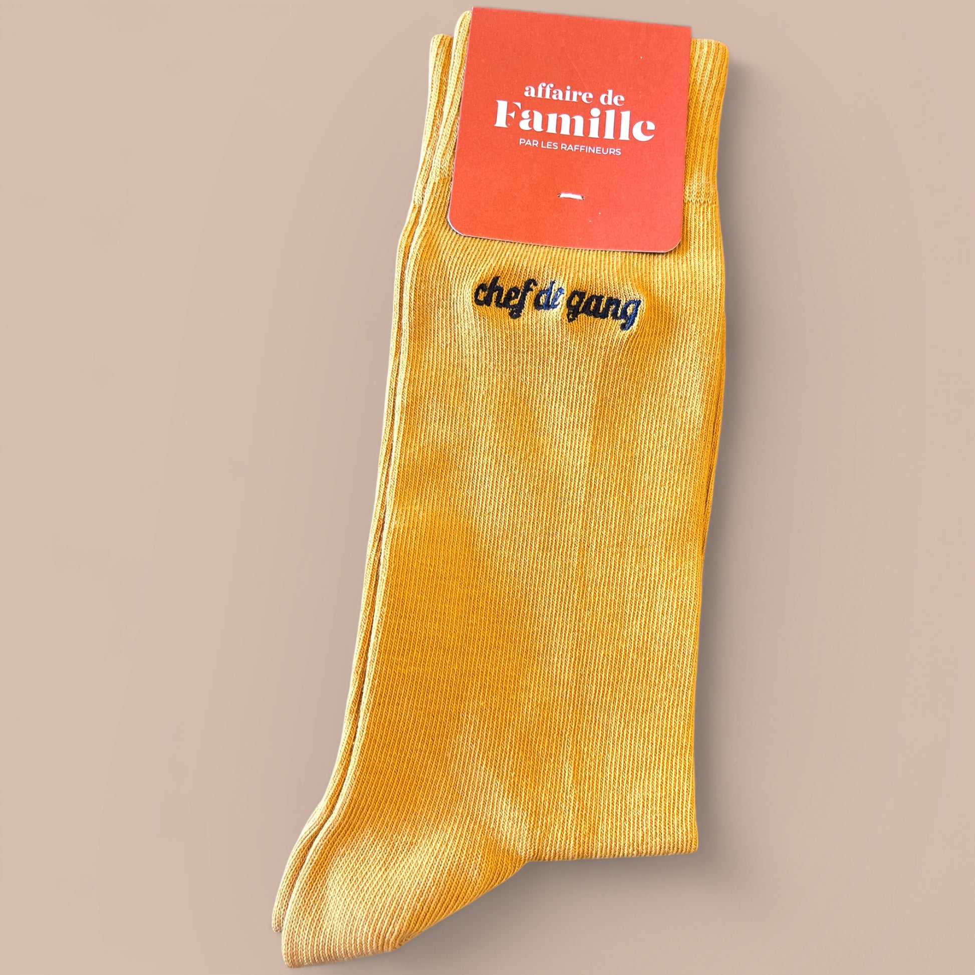 Chaussettes homme ocre - Chef de gang