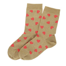 Chaussettes à paillettes 36/40 - Coeurs