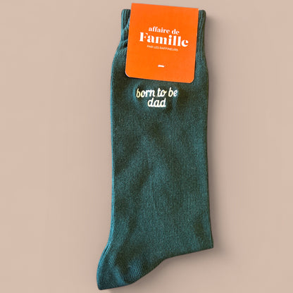 Chaussettes homme vertes - Born to be dad