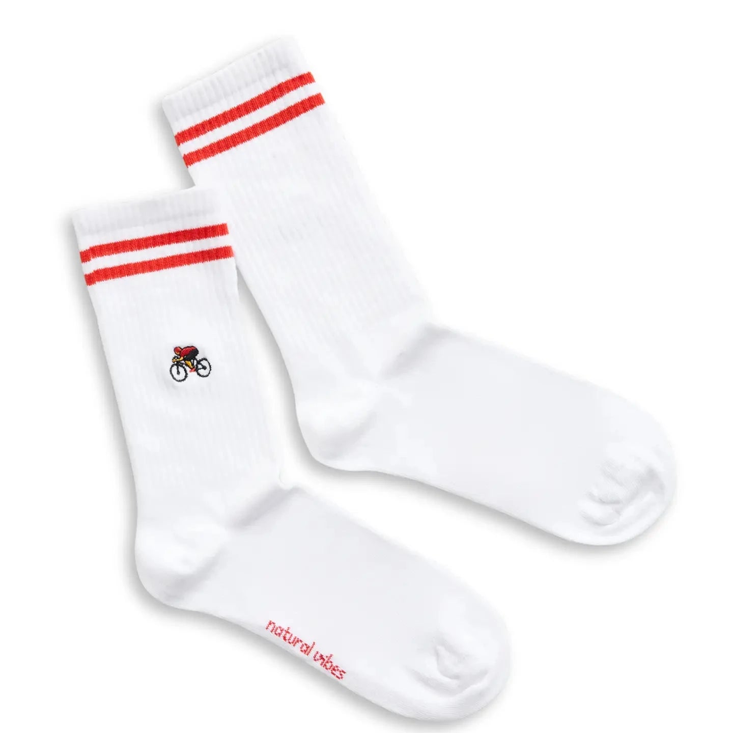 chaussettes homme cycliste rouge et noir