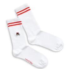 chaussettes homme cycliste rouge et noir
