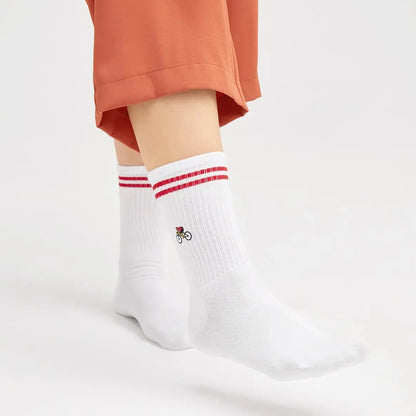chaussettes homme cycliste rouge et noir