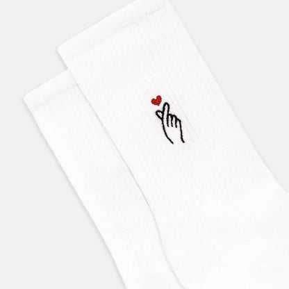 chaussettes homme main coeur 