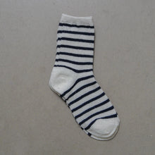 chaussettes marinières gris clair