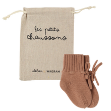 Chaussons rouille & pochon - 0 à 6 mois
