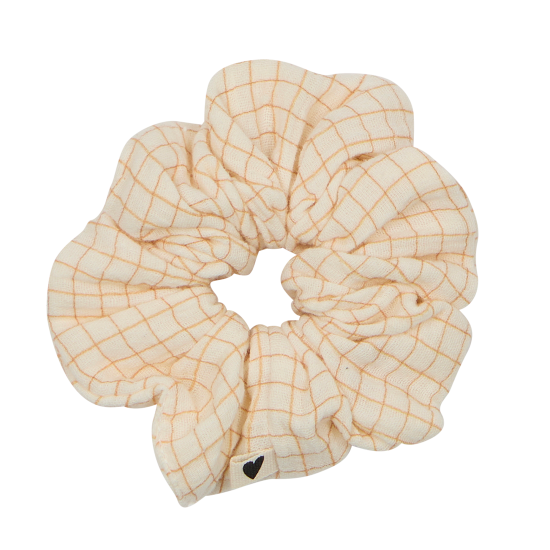 Chouchou petits carreaux - Ecru