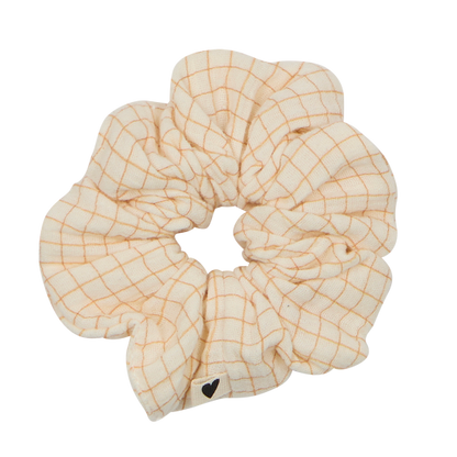 Chouchou petits carreaux - Ecru