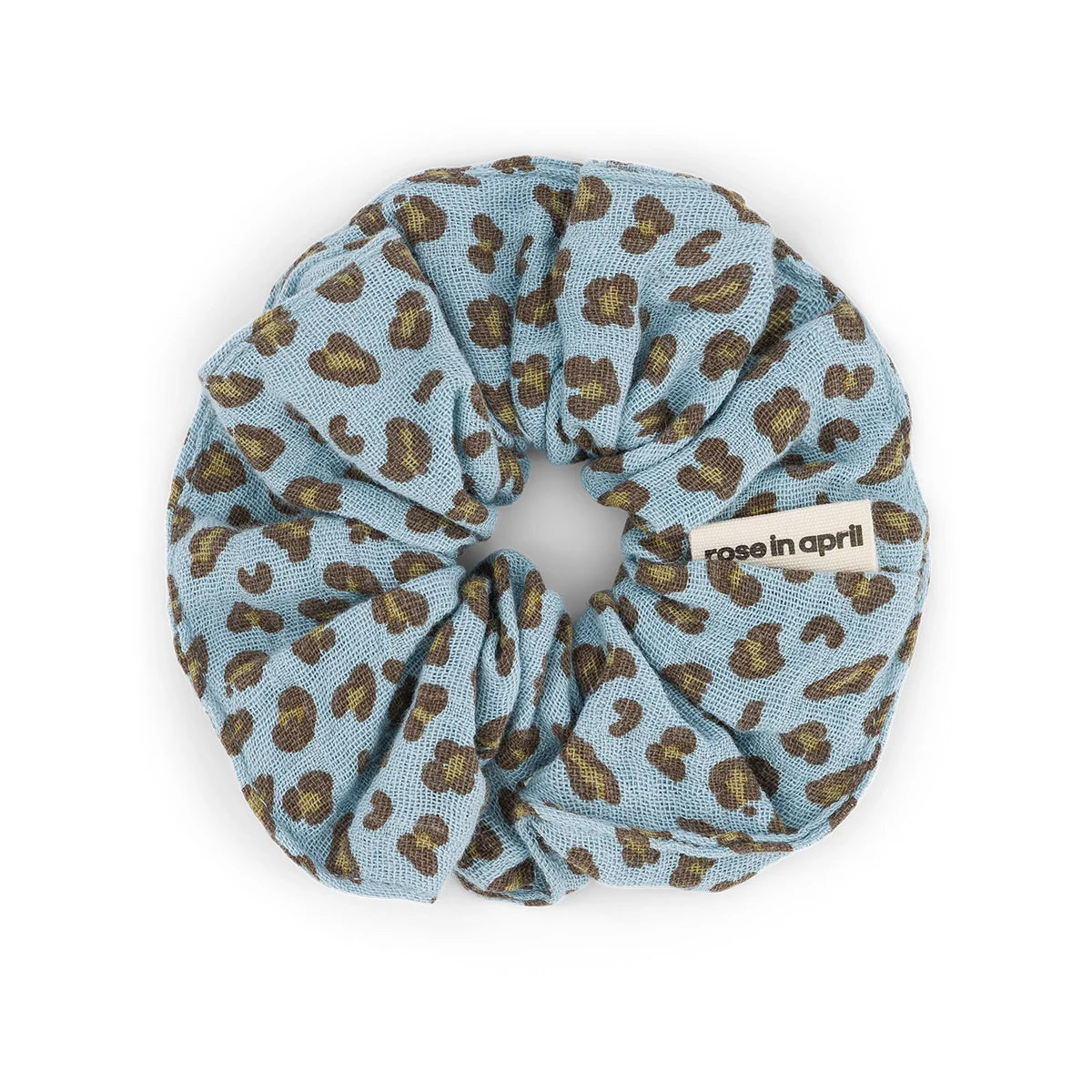 chouchou leopard bleu