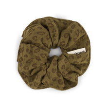 chouchou leopard olive