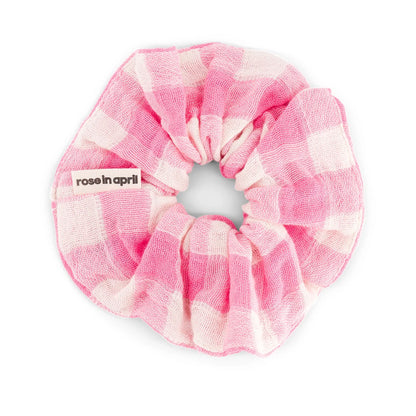 chouchou vichy rose