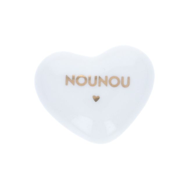 coeur en céramique porte bonheur nounou