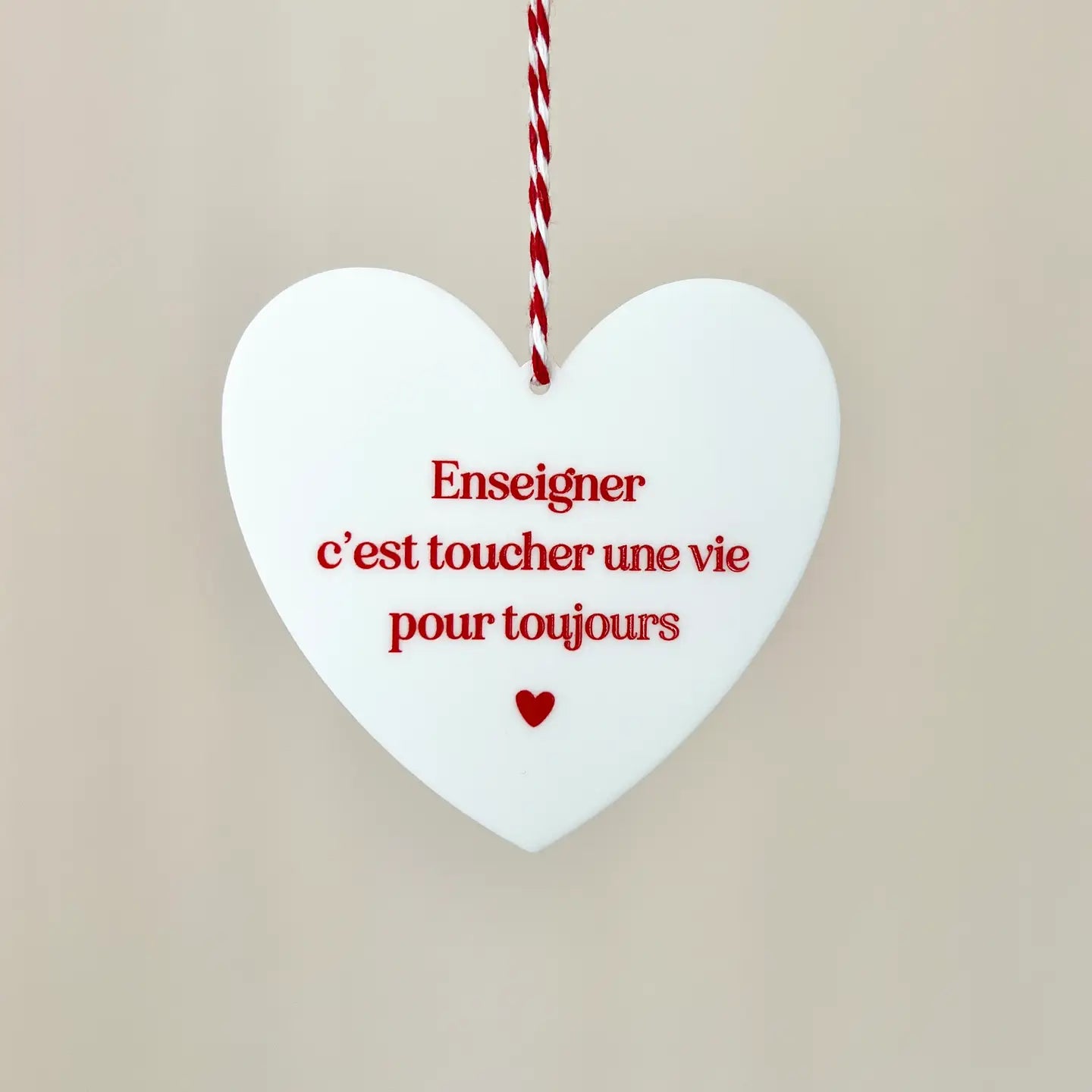 coeur à suspendre enseigner