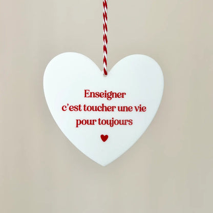 coeur à suspendre enseigner