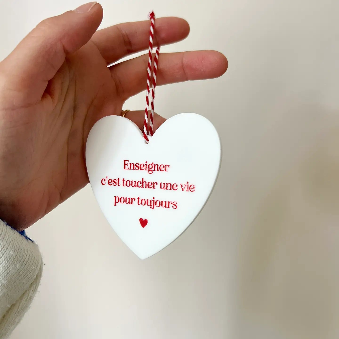 coeur à suspendre enseigner