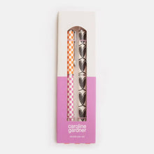 coffret de 2 stylos coeurs noirs et damier Caroline gardner