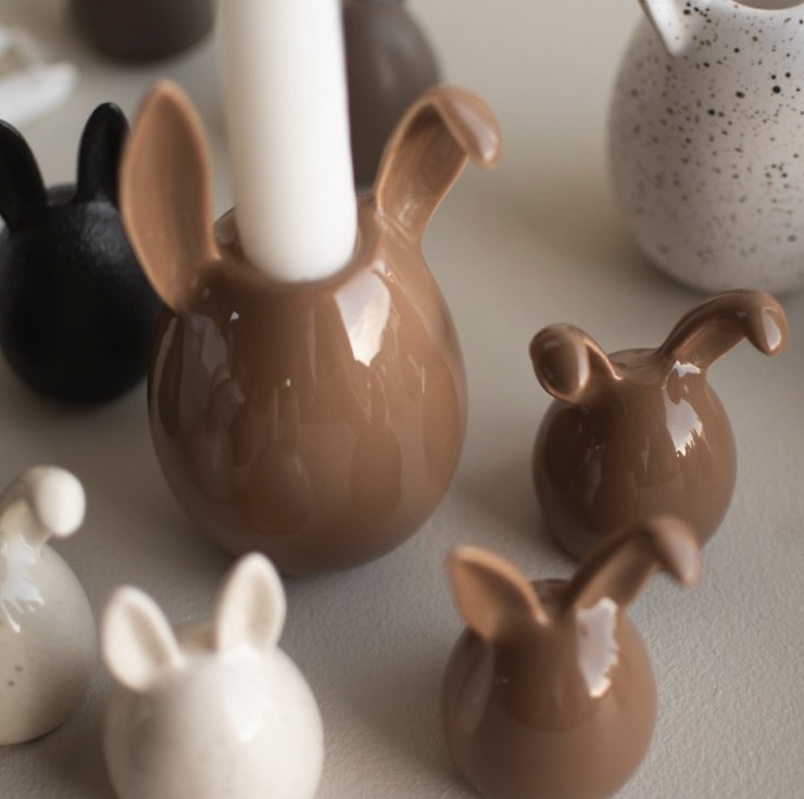 Bougeoir lapin - Nougat